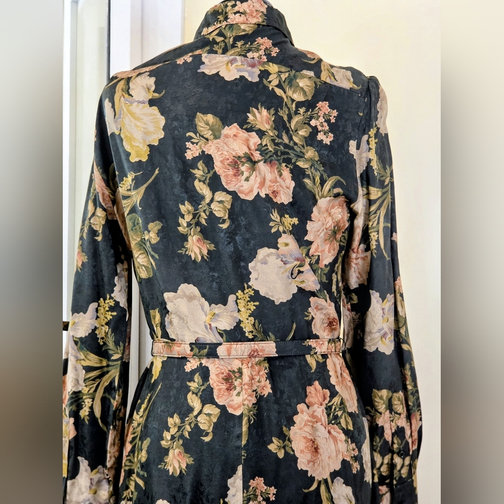 Ralph Lauren Blayke Floral-print Jacquard Silk Blend Dress, NWT - Picture 10 of 15